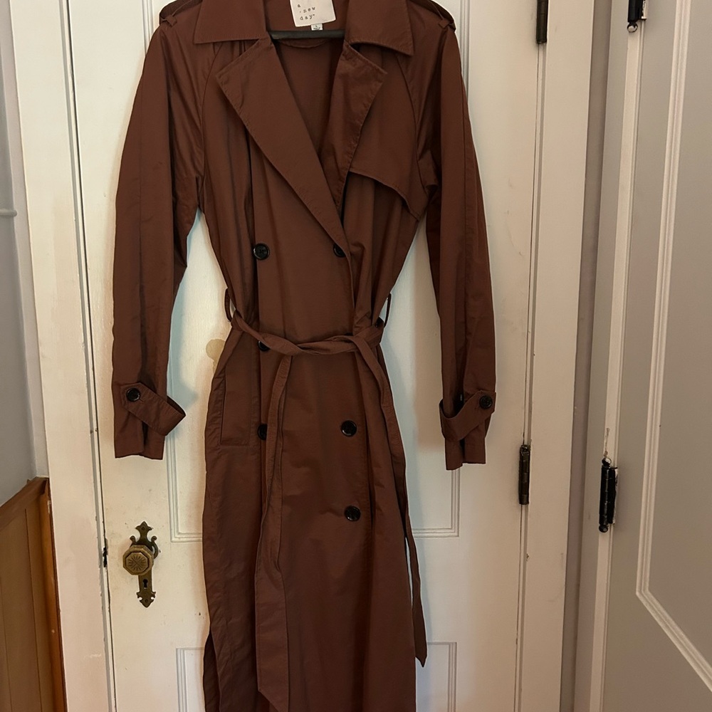 a new day Maxi length Chocolate Brown Trench Coat